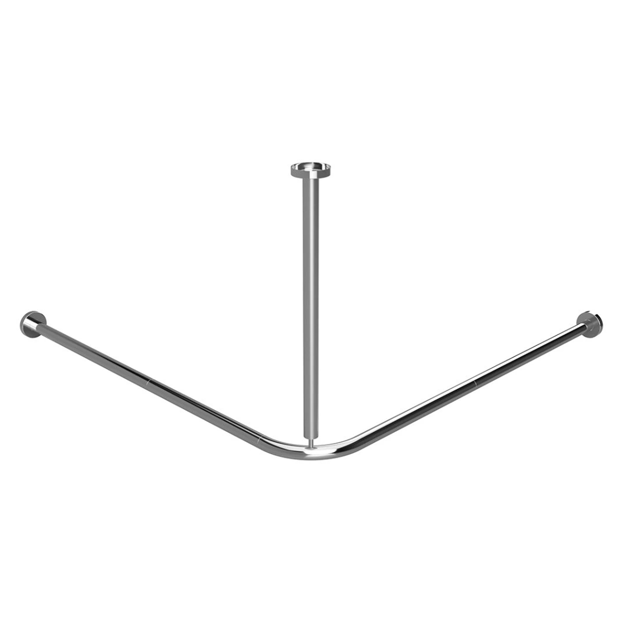 Hörn Duschdraperistång Handikappanpassad Help 130 cm Krom Blank
