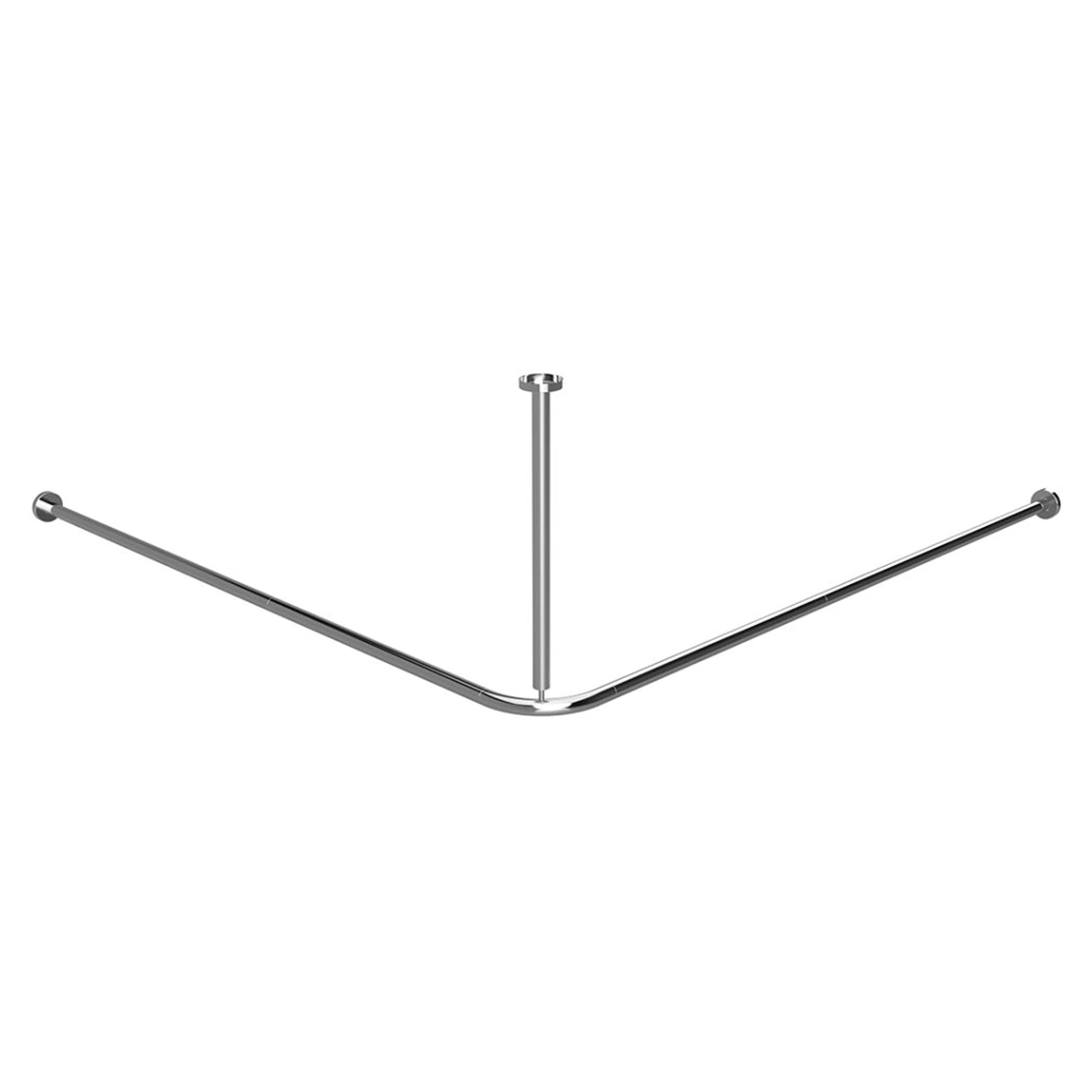 Hörn Duschdraperistång Handikappanpassad Help 140 cm Krom Blank