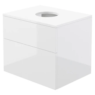Tvättställsskåp Prizma Vit Blank 60 cm med Bänkskiva
