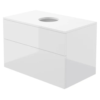 Tvättställsskåp Prizma Vit Blank 80 cm med Bänkskiva