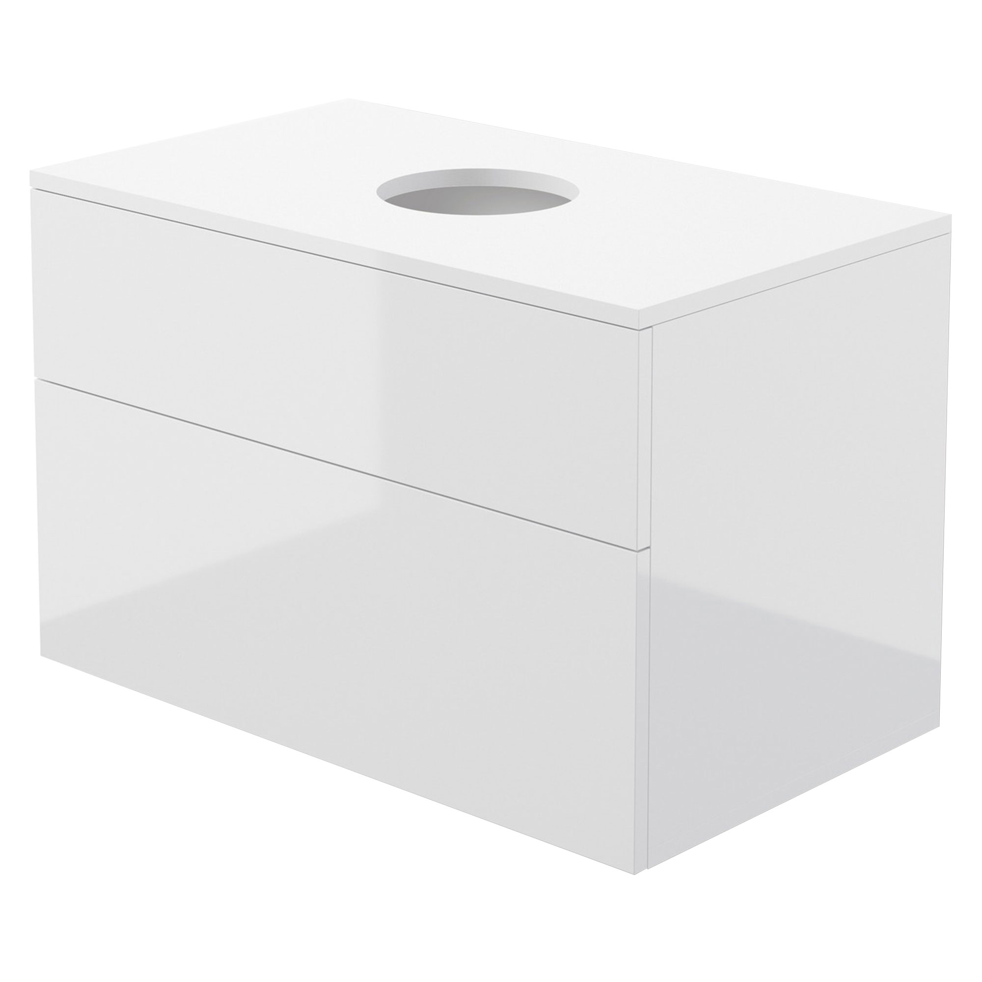 Tvättställsskåp Prizma Vit Blank 80 cm med Bänkskiva