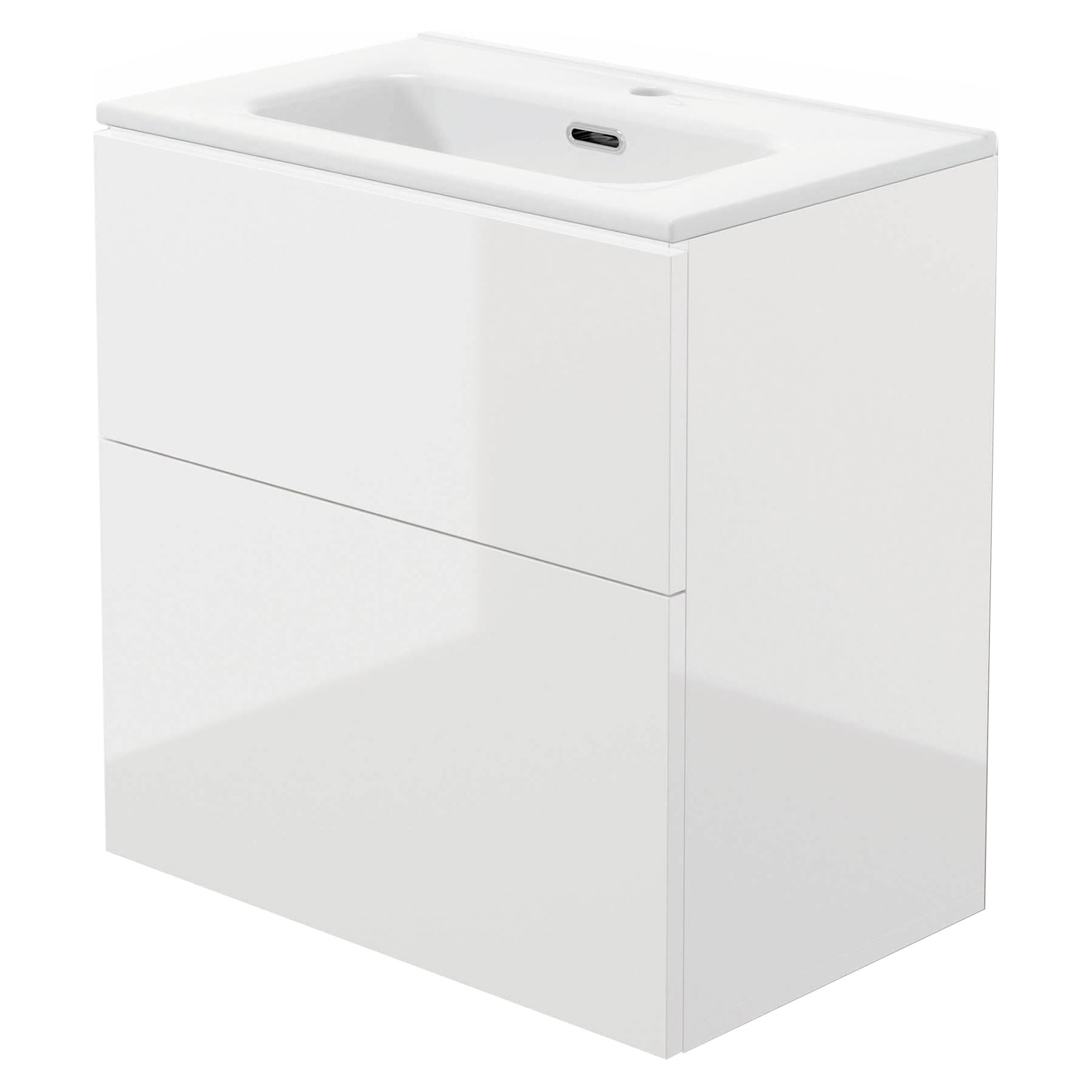 Tvättställsskåp Prizma Vit Blank 60 cm med Handfat Vit Blank