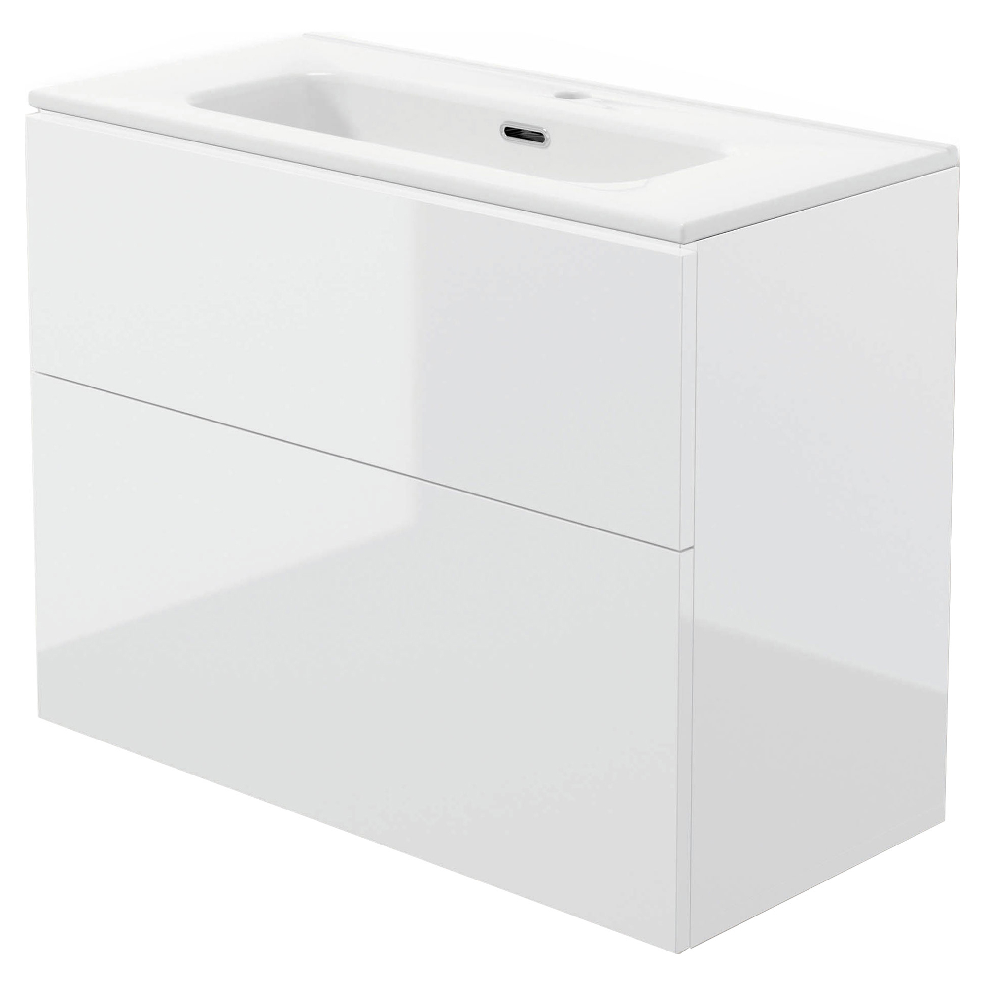 Tvättställsskåp Prizma Vit Blank 80 cm med Handfat Vit Blank