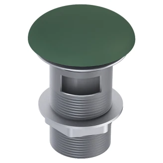 Bottenventil Click-Clack <strong>Plug</strong>  Grön Matt för Tvättställ med Bräddavlopp