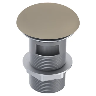 Bottenventil Click-Clack <strong>Plug</strong>  Brun Matt för Tvättställ med Bräddavlopp