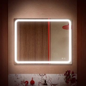 Spegel <strong>Elow</strong>  med LED Belysning 100x80 cm