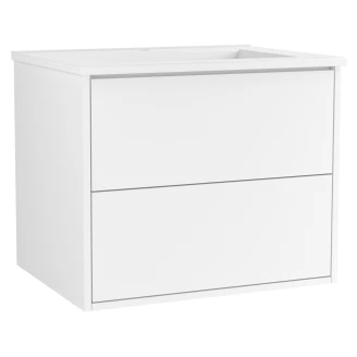 Tvättställsskåp <strong>Odea</strong>  Vit Matt 60 cm med Handfat Vit Blank