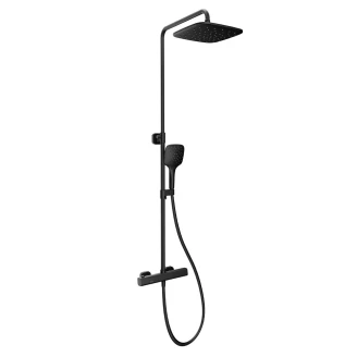 Ravak Takduschset <strong>Chrome</strong>  Svart Matt med Termostat
