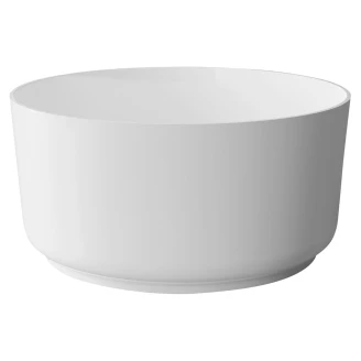 Rund Gjutmarmor Badkar <strong>Ameline</strong>  Vit Matt 110x51 cm