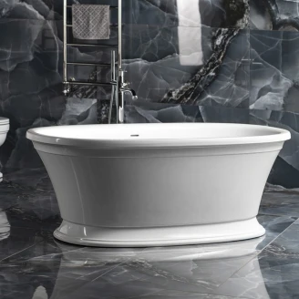 Gjutmarmor Badkar <strong>Montclaire</strong>  Vit Blank 167x83 cm