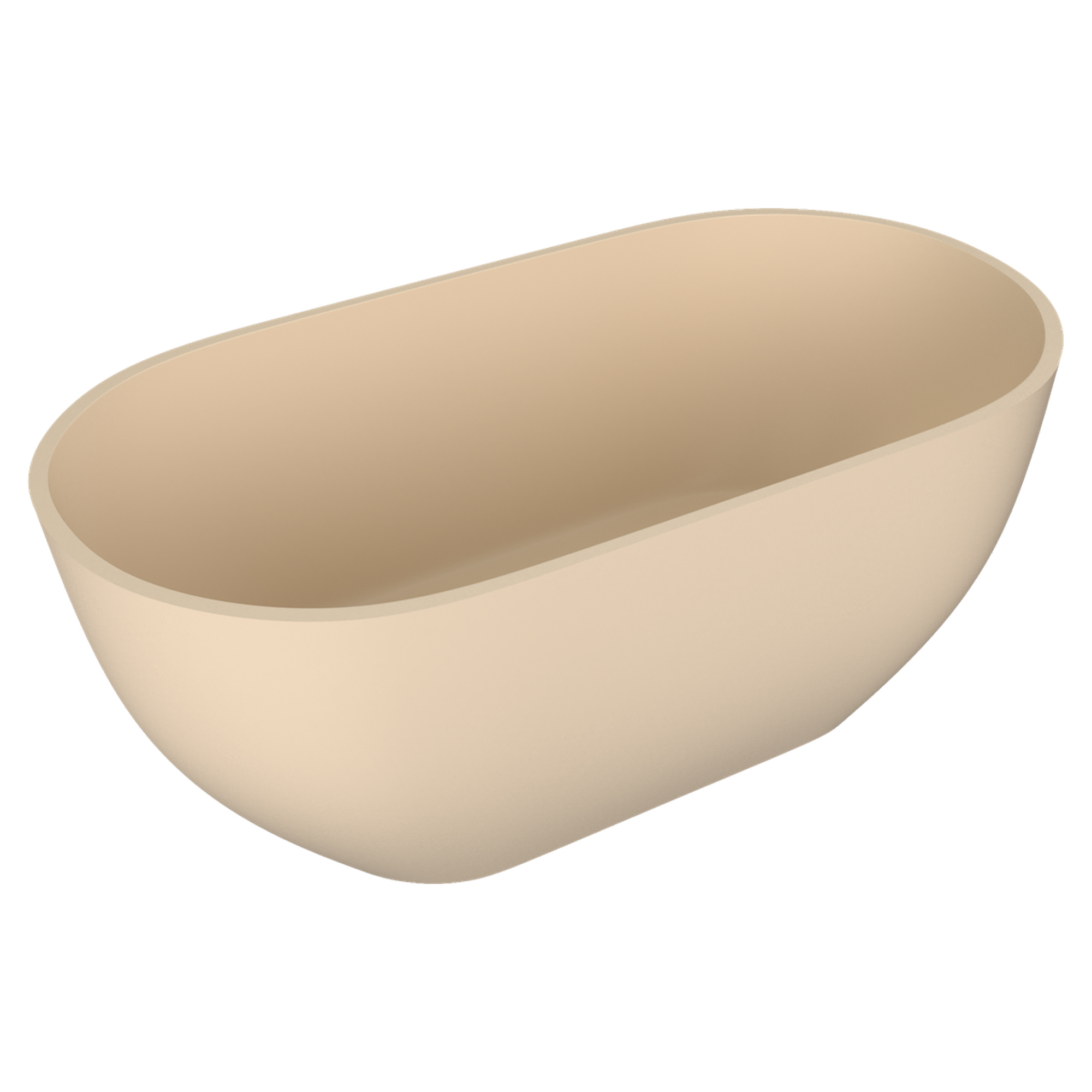 Gjutmarmor Badkar Marcelle Beige Matt 150x75 cm