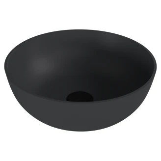 Gjutmarmor Tvättställ <strong>Marcelle</strong>  Mörkgrå Matt 39 cm
