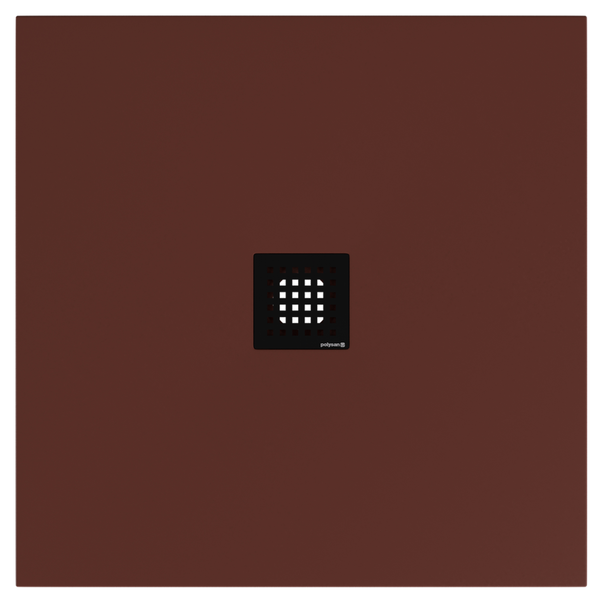 Gjutmarmor Duschkar Marcelle 90x90 cm Brun Matt