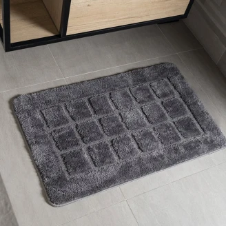 Halkfri Badrumsmatta <strong>Nubo</strong>  Mörkgrå 50x80 cm