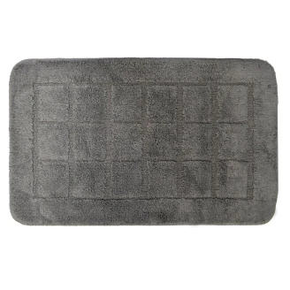 Halkfri Badrumsmatta <strong>Nubo</strong>  Mörkgrå 50x80 cm