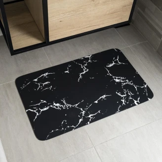 Absorberande Badrumsmatta <strong>Paddi</strong>  Svart 50x80 cm