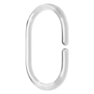 Duschdraperiring <strong>Yono</strong>  Transparent 12 st