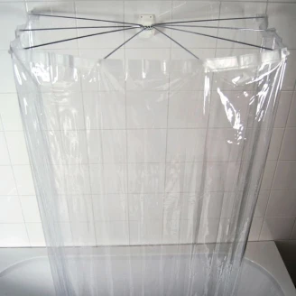 Vikbart Duschdraperi Umbrella Transparent 100x70 cm
