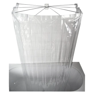 Vikbart Duschdraperi Umbrella Transparent 100x70 cm