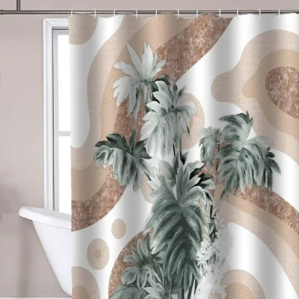 Duschdraperi Palm 180x180 cm Vit