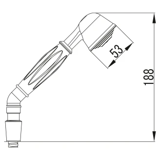 Hånddusj <strong>Eldridge</strong>  Krom Blank