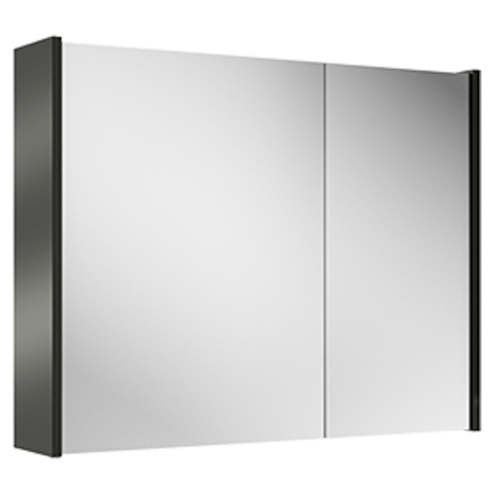 Spegelskåp Lumin Svart Blank  80 cm