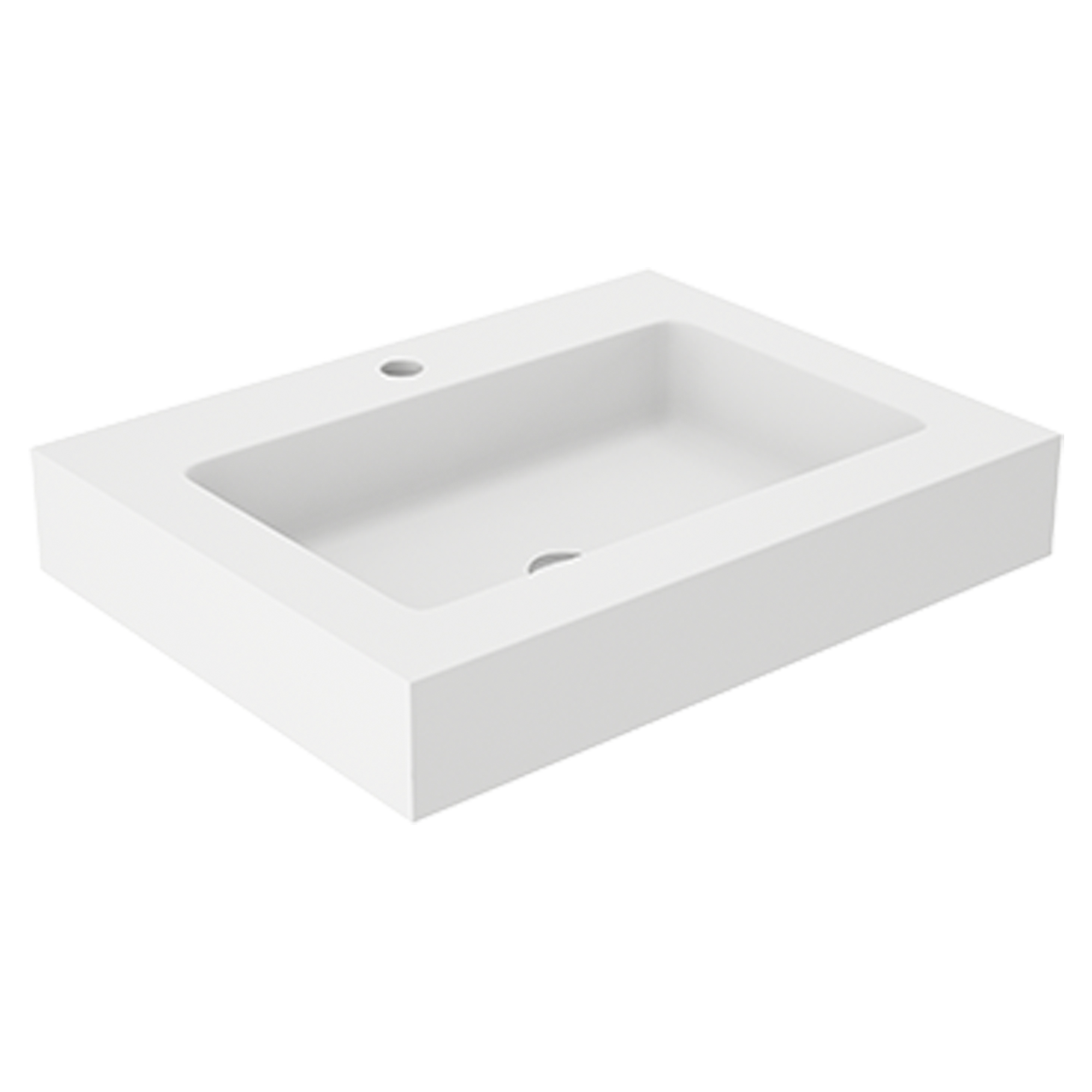 Mineralmarmor Tvättställ Cavo Vit Matt 60 cm