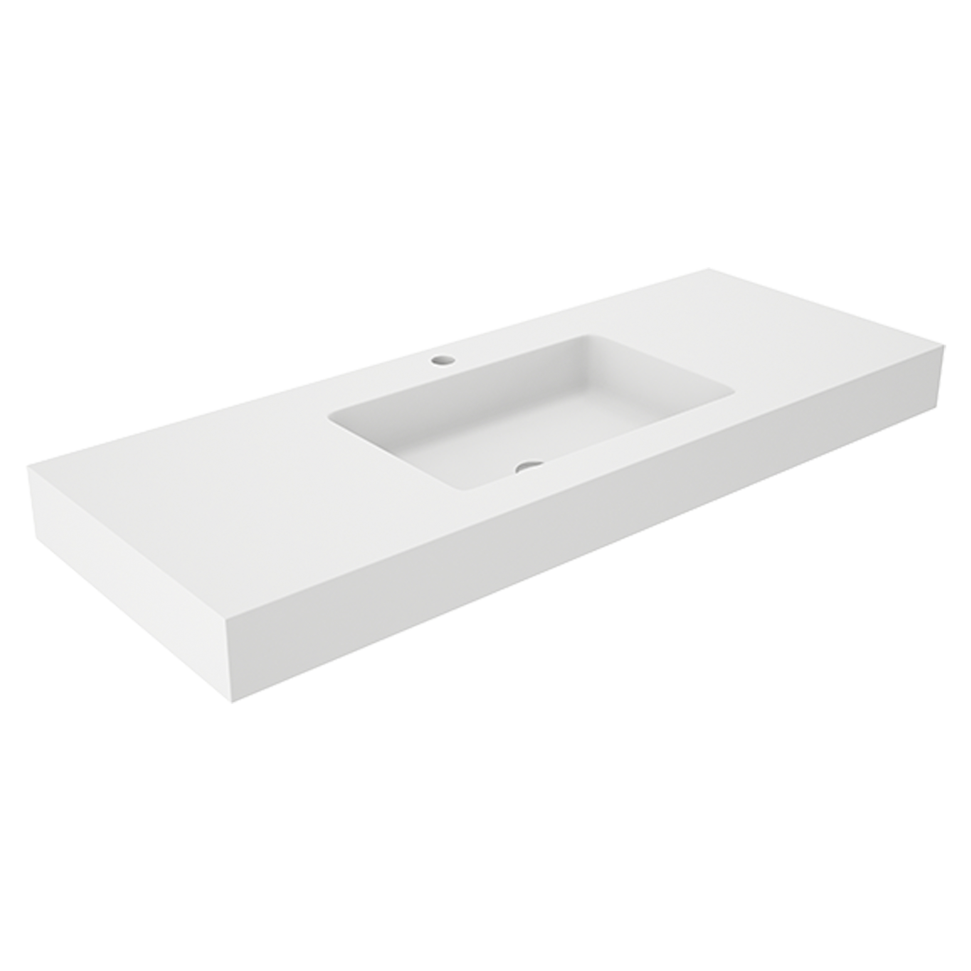 Mineralmarmor Tvättställ Cavo Vit Matt 120 cm