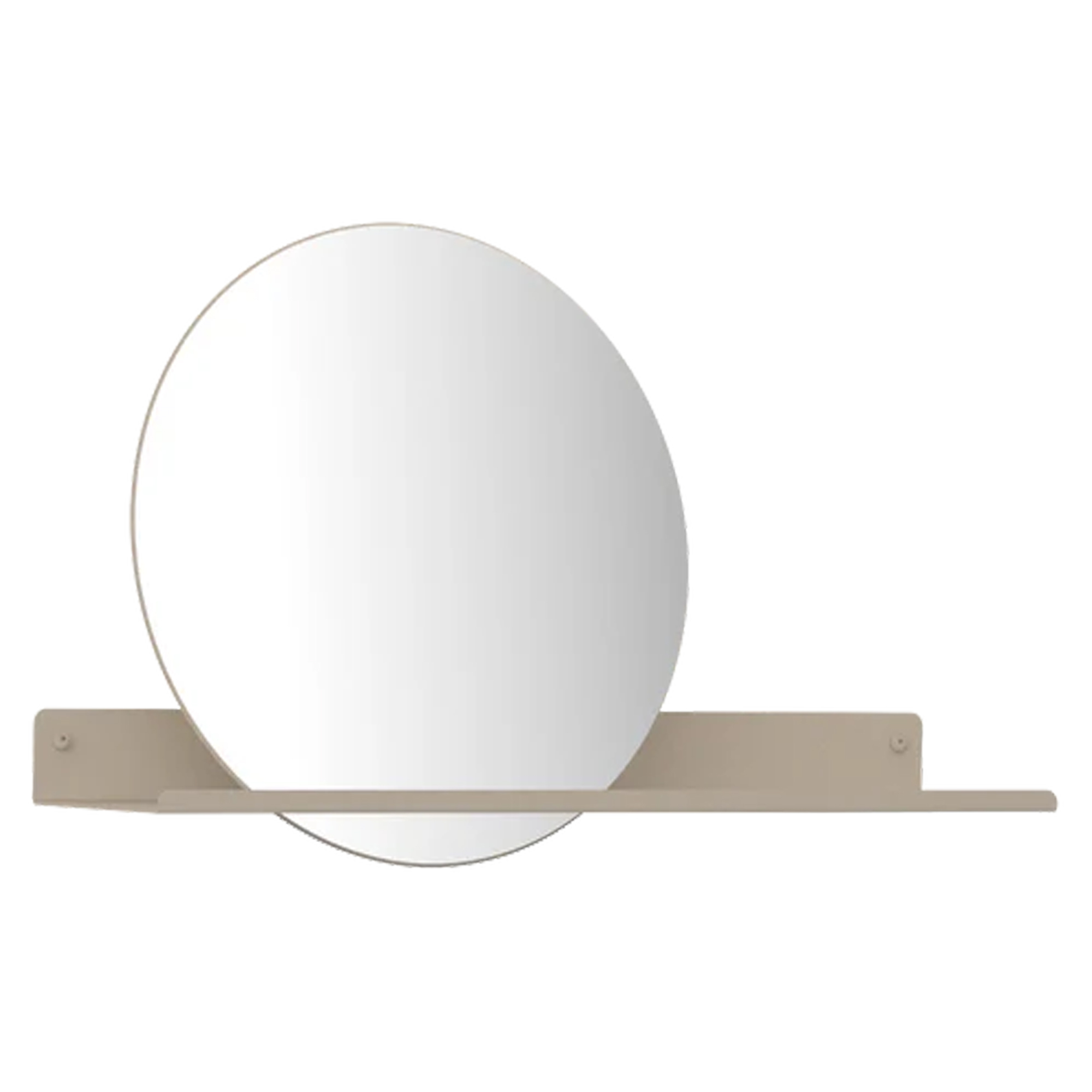 Spegel Sommardopp Diameter 60 cm Hylla 97 cm Beige