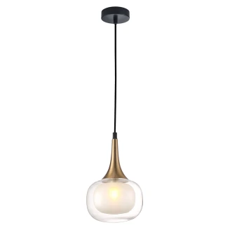 Hängande Lampa <strong>Tirella</strong>  Mässing, Transparent Matt