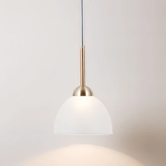 Hängande Lampa <strong>Olivara</strong>  Uno Guld, Vit Blank