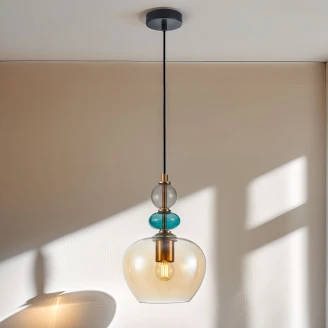 Hängande Lampa <strong>Farnel</strong>  L Guld Blank