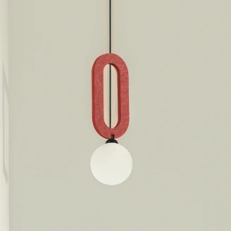 Hängande Lampa <strong>Velario</strong>  Vit, Röd Matt