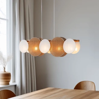 Hängande Lampa <strong>Himmel</strong>  Penta Vit, Beige Matt
