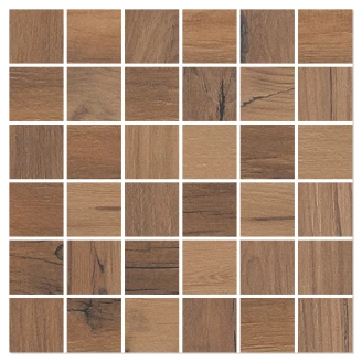 Träklinker Mosaik <strong>Redwood</strong>  Brons Matt 30x30 (5x5) cm