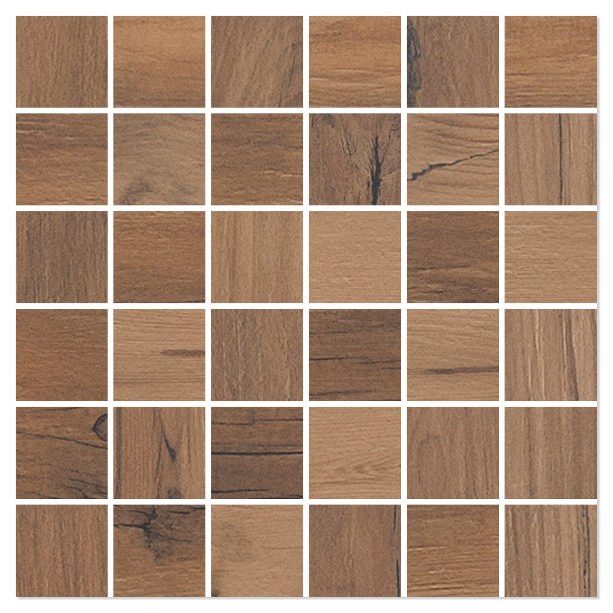 Träklinker Mosaik Redwood Brons Matt 30x30 (5x5) cm