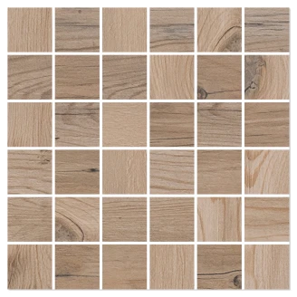 Träklinker Mosaik <strong>Redwood</strong>  Ljusbrun Matt 30x30 (5x5) cm