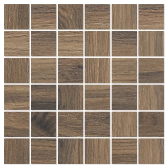 Träklinker Mosaik <strong>Pinewood</strong>  Brun Matt 30x30 (5x5) cm