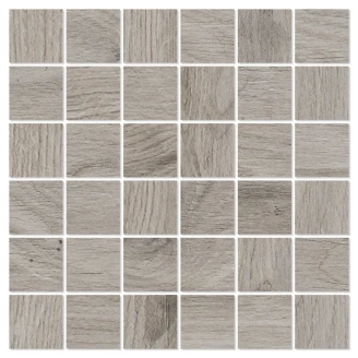 Träklinker Mosaik <strong>Pinewood</strong>  Vit Matt 30x30 (5x5) cm