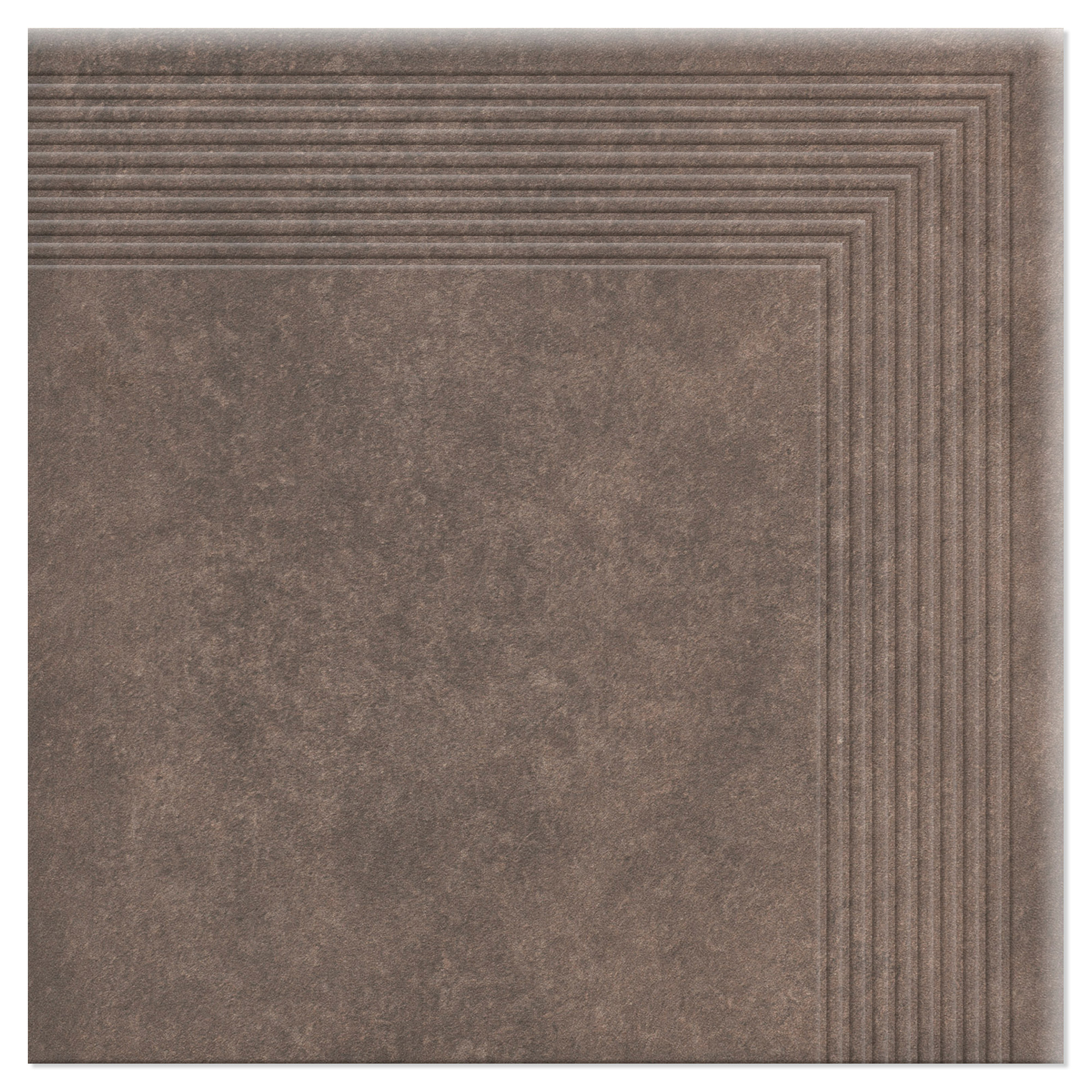 Trappklinker Belford Mörkbrun Hörn Matt 30x30 cm