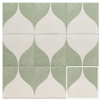 Mainzu Klinker Green Two Matt 20x20 cm
