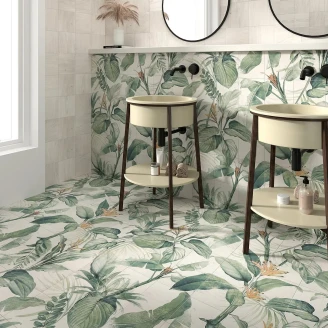 Mainzu Klinker Spring Leaves Mural Matt 120x120 cm (36 st 20x20 cm)