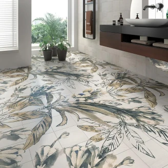 Mainzu Klinker Autumn Leaves Mural Matt 120x120 cm (36 st 20x20 cm)