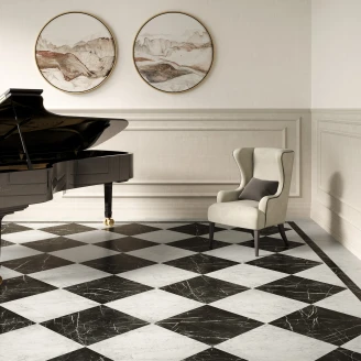 Unicomstarker Klinker <strong>Marmorea</strong>  Nero Marquinia Matt 60x60 cm