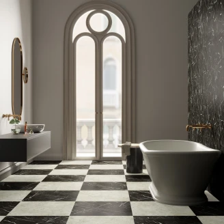 Unicomstarker Klinker <strong>Marmorea</strong>  Nero Marquinia Halkfri Matt 60x60 cm