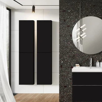 Högskåp <strong>Unity</strong>  med Två Dörrar Valnöt Matt 40x12.6x180 cm