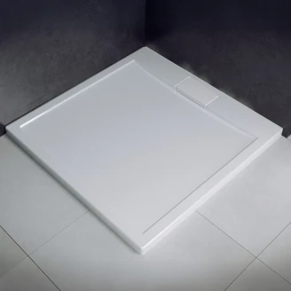 Duschkar <strong>Plano</strong>  Slim Kvadratisk 90x90 cm Vit Blank