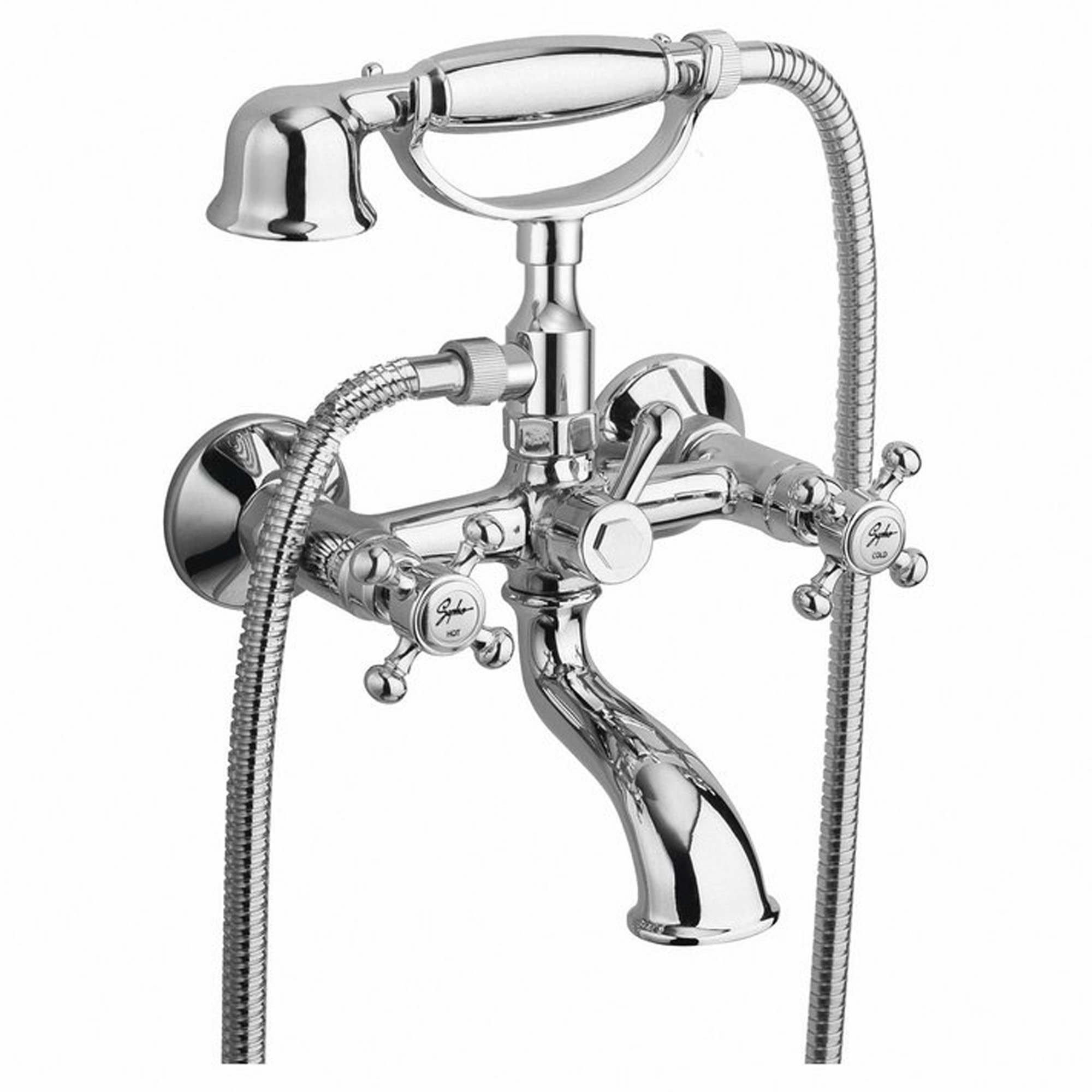 Badkarsblandare Lancaster Krom Blank med Handdusch