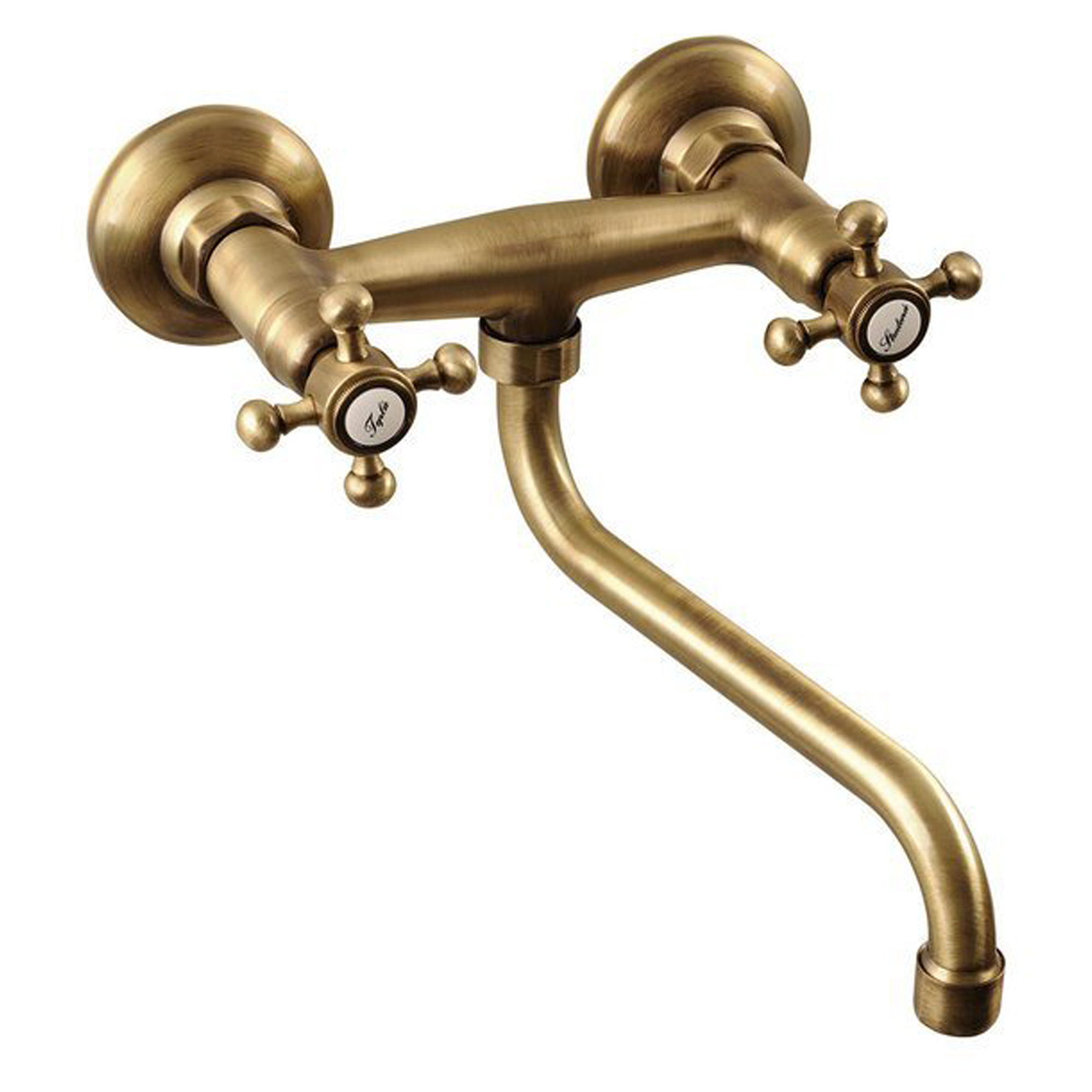 Väggmonterad Tvättställsblandare Lancaster Brons Matt