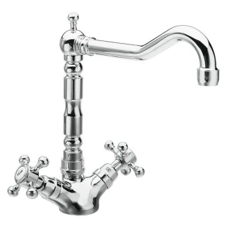 Köksblandare med Retro Pip <strong>Lancaster</strong>  Krom Blank